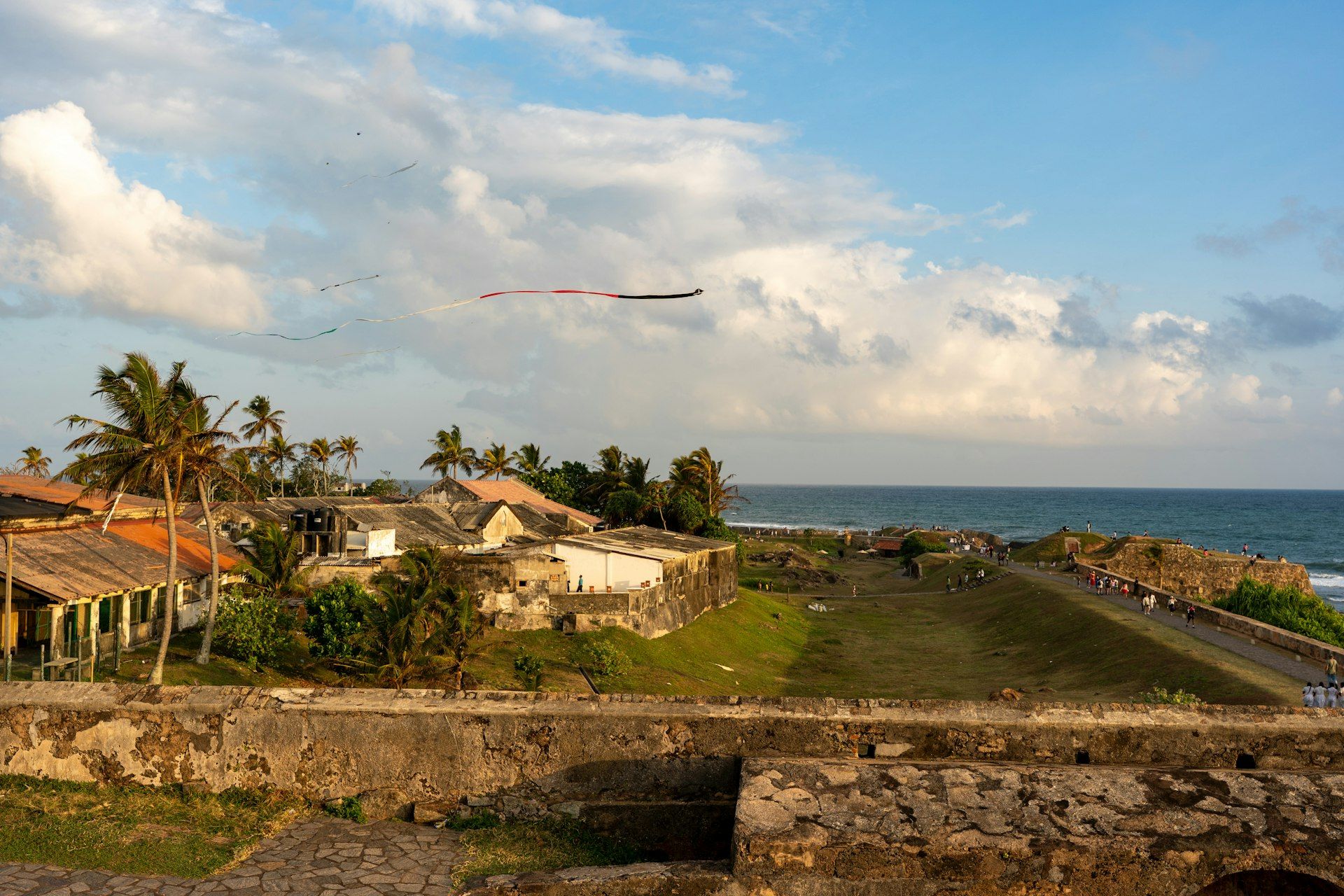 Galle Fort ramparts in the late afternoon